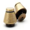 CRAFTMEMORE 14mm Purse Feet Screw Back Studs Decorative Cone Rivet for Bags Leathercraft 6 Pack N109 (Brushed Brass) view 1