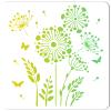 GORGECRAFT 12x12 Inch Dandelion Stencil Leaves Plant Templates Large Reusable Plastic Square Stencils Sign for Painting on Wood Wall Scrapbook Card Floor Tile DIY Home Decor Crafts view 1