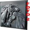 SvitMolds Mold DIY Panno Panel Bas-Relief Nice Horse's Heart Head Concrete Plaque Moulds Decor Wall D82 view 2