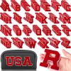 Jutom 156 Pieces Chenille Letter Patches Iron on Bulk Large 3.2 h x 2.4 w College Letters Patches Clothing Embroidered Trimmed Preppy Alphabet for Letterman Jackets Jeans (Red) view 1