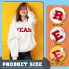 Jutom 156 Pieces Chenille Letter Patches Iron on Bulk Large 3.2 h x 2.4 w College Letters Patches Clothing Embroidered Trimmed Preppy Alphabet for Letterman Jackets Jeans (Red) view 2