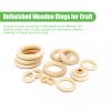 100 PCS Unfinished Natural Wooden Rings for Crafts, Wood Rings for DIY, Pendant Connectors, Jewelry Making, Macrame Supplies view 3