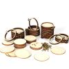 Jetec 20 Pieces Mini Embroidery Hoops Wooden Small Tiny Embroidery Hoops Adjustable Circle Cross Stitch Ring Bulk for Home Ornaments Art Craft Handy Sewing(Classic) view 1