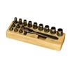 DC53 Leather Round Hole Punch Set Leather Art Interchangeable Head Punching Tool Diameter 1-15MM with Storage Wooden Box view 1
