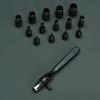 DC53 Leather Round Hole Punch Set Leather Art Interchangeable Head Punching Tool Diameter 1-15MM with Storage Wooden Box view 4