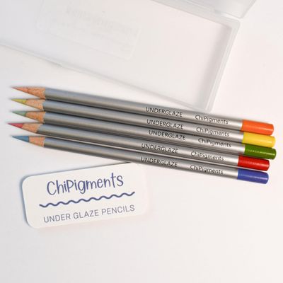 ChiPigments Brights 5-Pack Underglaze Pencils for Pottery