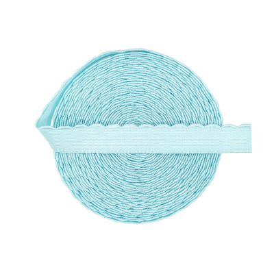 Bristlegrass Elastic Band,10 Yard 3/8" Blue Topaz Tie Dress Sewing Trim Craft Gripper Tape for Clothing,Non-Slip Elastic for Sewing,Silicone Gripper Elastic Band (10Y 3/8" Blue Topaz)