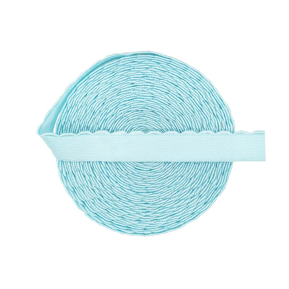 Bristlegrass Elastic Band,10 Yard 3/8" Blue Topaz Tie Dress Sewing Trim Craft Gripper Tape for Clothing,Non-Slip Elastic for Sewing,Silicone Gripper Elastic Band (10Y 3/8" Blue Topaz)