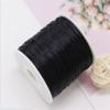 HZLXF1 1MM Black Nylon Satin Silk Knot Cord Thread Necklace Macrame String Jewelry Findings Beading Rope (Color : 20Meters Roll) view 1