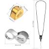 2 Pack 30X 21mm Small Pocket Triplet Jewelry Loupe Metal Folding Magnifying Glass Jewlers Loop with Attached Rope Straps Eye Glass Magnifier for Gems Coins Maps Stamps Currency Detect view 3