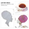 EXCEART 1pc Reusable Mold Coaster Mould DIY Silicone Cup Pad Mold for Women's Headshot view 3