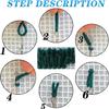 Sport Rugby American Football Latch Hook Kits Rug Handmade Crochet Yarn DIY Embroidery Needlework Hook and Latch Kit Printed Canvas Carpet Cushion Cover Home Sofa Christmas Decoration 30x30cm view 4