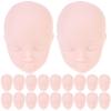 Sewroro 20pcs Mini Plastic Doll Making Heads, Practice Makeup DIY Baby Mannequin Doll Heads for Key Rings and Handmade Gifts view 4