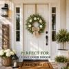 6 Pack Metal Wreath Frame - 18 Inch Wreath Form with 6 Pcs Adhesive Hooks and 38 Yard 22 Gauge Paddle Wire view 2