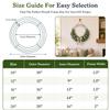 6 Pack Metal Wreath Frame - 18 Inch Wreath Form with 6 Pcs Adhesive Hooks and 38 Yard 22 Gauge Paddle Wire view 3