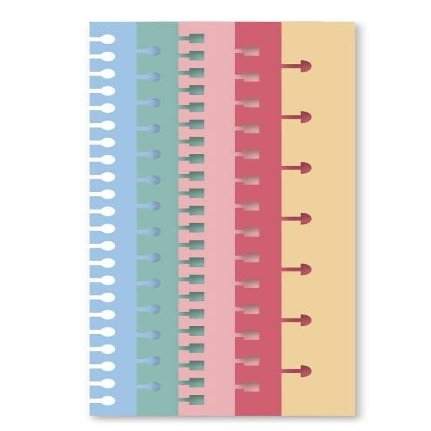 Craftelier - Set of 5 Basic Binding Border Dies Die Cuts for Card Making, Scrapbooking and Crafts Suitable for Multiple Materials and Different Die-Cutting Machines Size Aprox 6.5 x 0.3 Inches