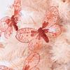 Factory Direct Craft Pack of 12 Red Sheer Valentine Butterflies Butterflies with Wire Stems for Romantic Valentine Flower Arrangements Bouquets and Decorations view 1