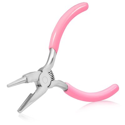 SPEEDWOX 5 Inch Concave Round Nose Pliers with Cutter, Mini Precision Jewelry Making Pliers for DIY Hobby Projects