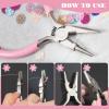 SPEEDWOX 5 Inch Concave Round Nose Pliers with Cutter, Mini Precision Jewelry Making Pliers for DIY Hobby Projects view 3