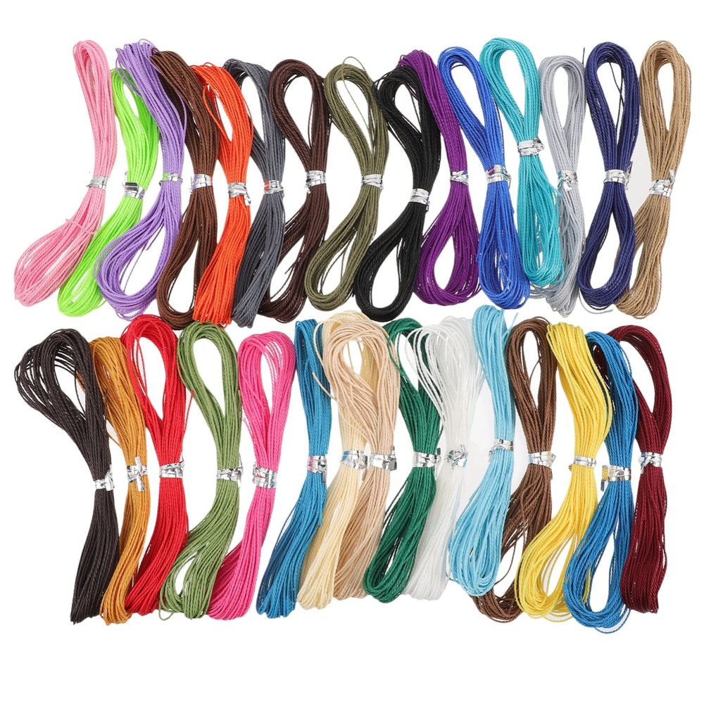 30pcs Waxed Cord for Jewelry Making Craft Thread for Bracelets Necklaces Anklets and More Versatile Wax Cord for Creative Projects