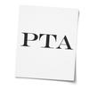 PTA Rubber Stamp, Medical Stamps, Wooden Handle Rubber Stamp, Uses Stamp Pad, Imprint Size Approx 1/2" x 1-1/2", Laser Engraved, USA Made view 1