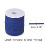 PATIKIL Suede Cord with Roll Spool 3mm 50 Yard, Flat Faux Leather Lace for Necklace Bracelet Jewelry Making Beading DIY Crafts, Dark Blue view 2