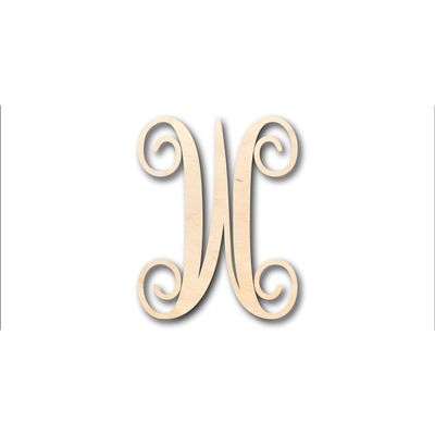 Unfinished Wood Monogram W Shape Craft up to 46" DIY 6" / 1/2"