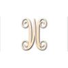 Unfinished Wood Monogram W Shape Craft up to 46" DIY 6" / 1/2" view 1