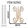 Unfinished Wood Monogram W Shape Craft up to 46" DIY 6" / 1/2" view 2