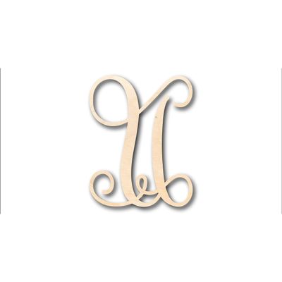 Unfinished Wood Monogram U Shape Craft up to 46" DIY 6" / 1/2"