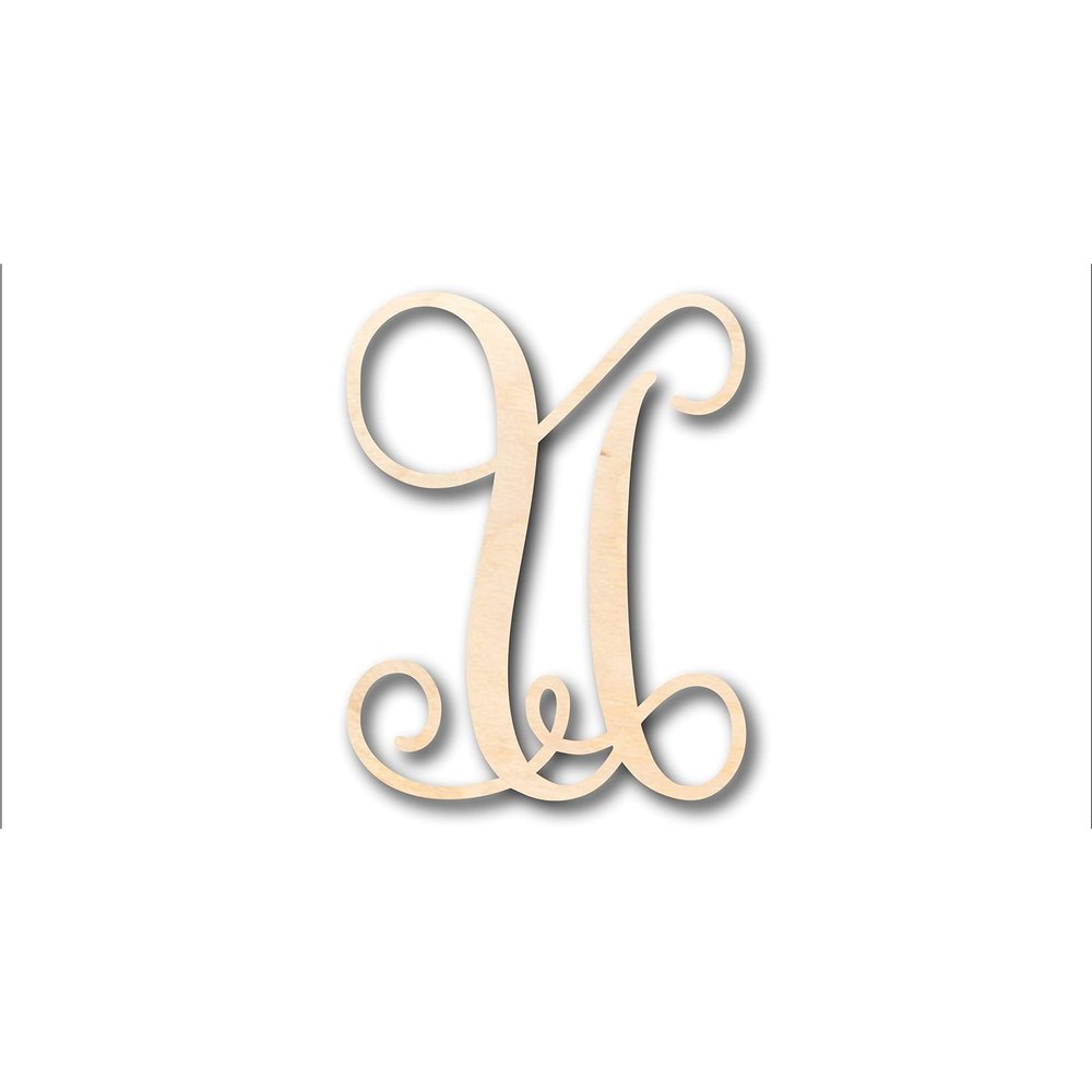 Unfinished Wood Monogram U Shape Craft up to 46" DIY 6" / 1/2"