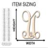 Unfinished Wood Monogram U Shape Craft up to 46" DIY 6" / 1/2" view 2