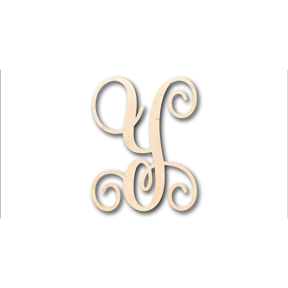 Unfinished Wood Monogram Y Shape Craft up to 46" DIY 7" / 1/2"