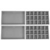 Healifty Bead Board Jewelry Design Tray 18-Grid Flocked Beading Organizer for Diy Crafting Beads Bracelets Necklaces Storage Tool 8.26X4.80X0.78 Inches view 1
