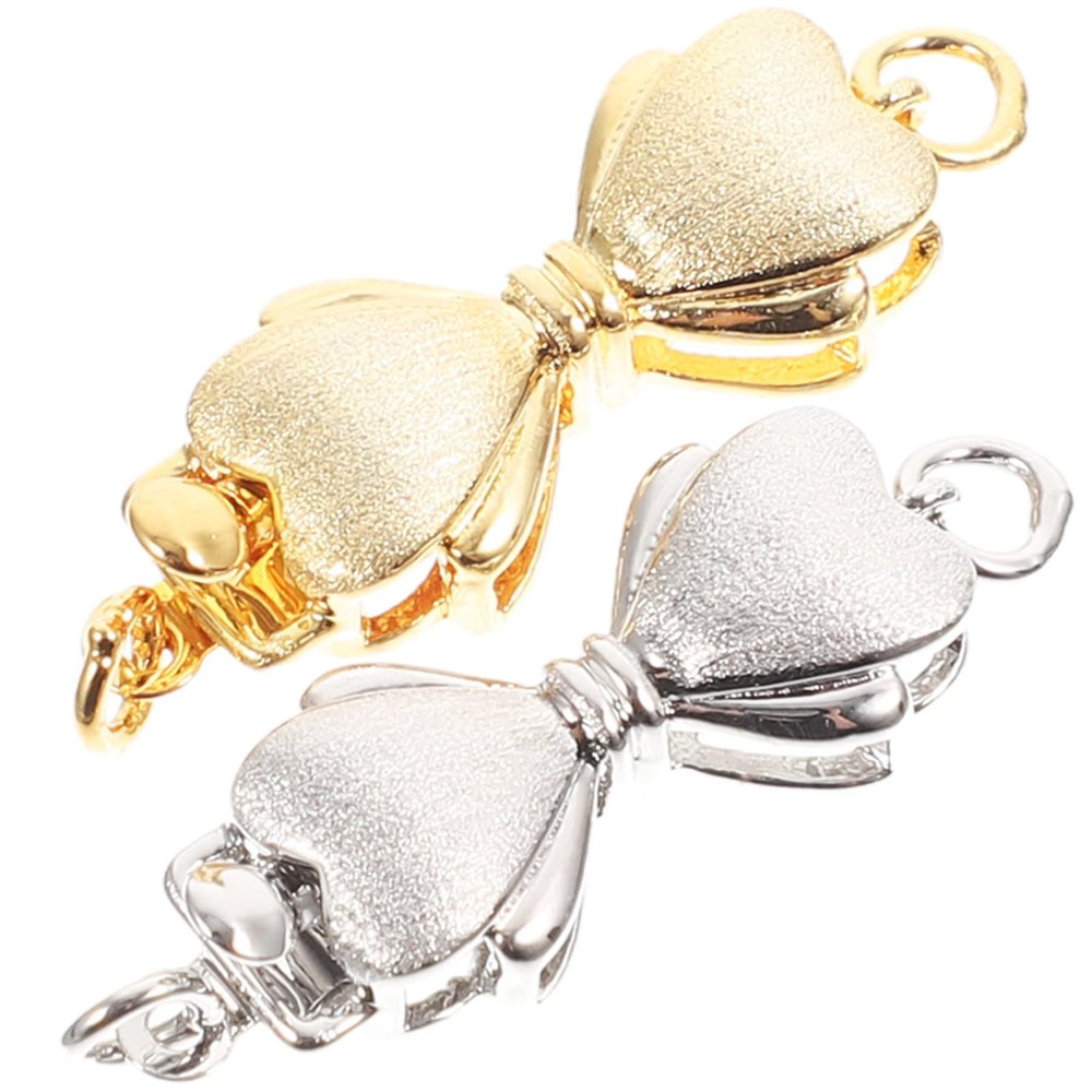 Healifty 2pcs Necklace Clasps Easy to Install Metal Jewelry Connectors for Bracelets and Necklaces Clasp Lightweight and for Use