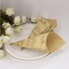 Diy Kraft Paper Cones 100Pcs Music Note Pattern Flower Holder Candy Boxes with Ropes and Stickers 5.90X5.90In Wedding Party Favor Craft Cones for Celebrations view 4