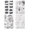 34Pcs Clear Retro Rubber Stamp for DIY Crafts Special Delivery Stamp Vintage Post Ticket Stamps Transparent Silicone Journal Stamps for Card Making DIY Scrapbooking - 4 Themes view 1
