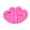 103 Pcs Heart Earring Resin Molds Kit 3 Pair Silicone Resin Jewelry Molds Epoxy Resin Casting Molds for Women Earrings Crafts Heart with Hole Resin Silicone Molds for Earring Pendant view 3