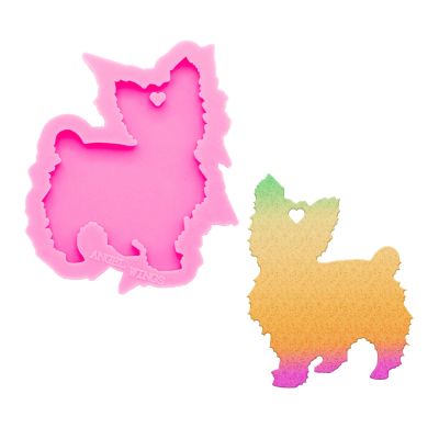 Cute Dog Silicone Resin Mold Keychain Resin Mold Expoy Resin Casting Mold for Jewelry and Pendant Making Ideal Gift DIY Necklace Crafts Making