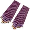 KANDUO 12 Pcs/Set Nylon Hair Watercolor Paint Brushes Different Shape Round Plain Tip Gouache Painting Brush Set Art Supplies Painting Brush (Color : A) view 2
