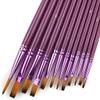 KANDUO 12 Pcs/Set Nylon Hair Watercolor Paint Brushes Different Shape Round Plain Tip Gouache Painting Brush Set Art Supplies Painting Brush (Color : A) view 4