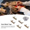 5pcs Metal Handmade Tag, Hand Made Labels for Leather Handbags Clothes Jeans Shoes, DIY Craft Accessories view 2