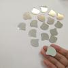 100pcs of Shell Mosaic Tiles Shape ,Glass Mirror Pieces for DIY Crafts Home Decoration,Mirror Embellishments (Silver Mirror) view 2