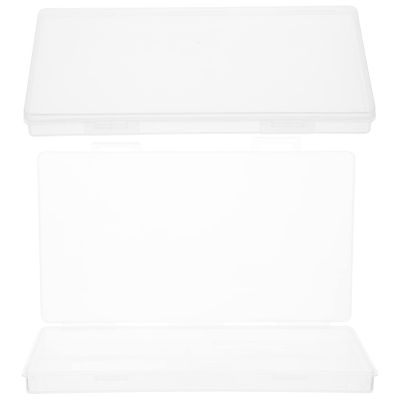 FOMIYES Nail Art Storage Box 2pcs Set Large Flat Storage Box Jewelry Organizer for Drawer