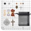 PH PandaHall 359pcs Rosary Jewelry Making Kit First Communion Necklace Set Prayer Making Supplies Cross Charms for Easter Eid Mubarak Ramadan Necklace Bracelet Earrings Rosary Making Bead Supplies view 3