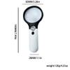 Magik 2-4 Pc 3-LED Light Magnifier Jewelry Loupe Lens 45X Handheld Magnifying Glass (2 Pack) view 2