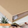 1DOT2 8x8 DIY Small 3 Ring Scrapbook Photo Album Journal with 30 Plastic Sleeves 60 Pages and Kraft Paper Cover for Baby Travel Wedding Couple Anniversary Kids Adventure (8x8 Inch, Yellow) view 2