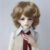 1/4 MSD BJD Wigs JD075 7-8inch 18-20cm Boyish Cupid Curly Synthetic Mohair Doll Hair (Ash Brown) view 1