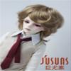 1/4 MSD BJD Wigs JD075 7-8inch 18-20cm Boyish Cupid Curly Synthetic Mohair Doll Hair (Ash Brown) view 2