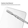 FRCOLOR 1set Stainless Steel Blending Plate with Spatula Cosmetic Mixing Tool for Foundation and Nail Pigments Professional for Artists and Learners view 3